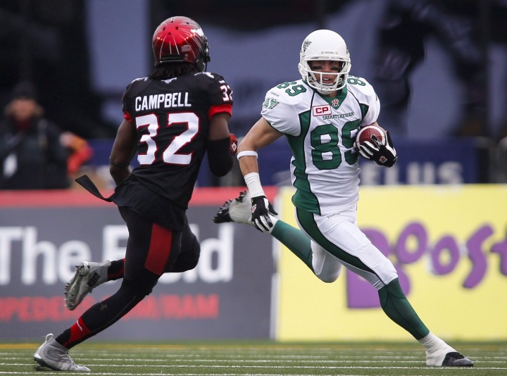 The Saskatchewan Roughriders acquired Canadian defensive back Tevaughn Campbell from the Calgary Stampeders on Thursday for a 2017 fourth-round pick.