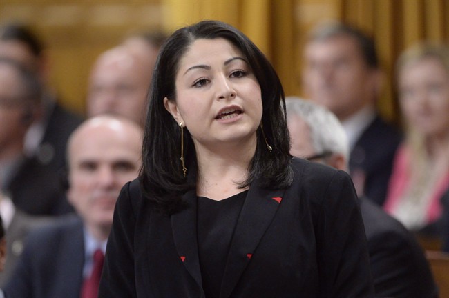 Democratic Institutions Minister Maryam Monsef answers a question during question period in the House of Commons on Parliament Hill in Ottawa, on Wednesday, Dec. 9, 2015.  THE CANADIAN PRESS/Adrian Wyld.
