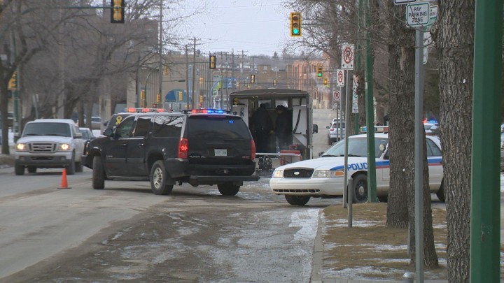 The Saskatoon Police Service Explosives Disposal Unit responded to reports of a suspicious package after someone at a downtown business called police.