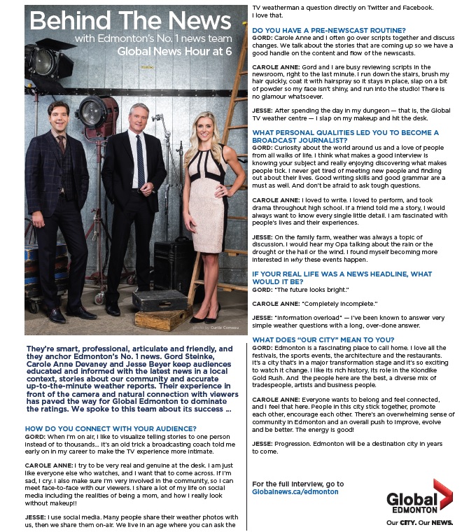 ‘Behind the News’ with Global Edmonton News Hour team Gord, Carole Anne, and Jesse - image