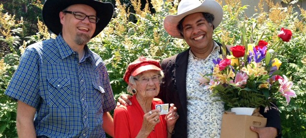 On her birthday last July, Calgary Transit staff and Mayor Naheed Nenshi surprised Panaro at her home with a free seniors’ bus pass and a bouquet of flowers.