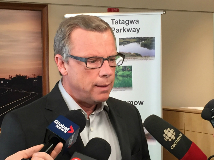 Saskatchewan premier Brad Wall said he might be able to make the case that Ottawa can't impose a carbon tax on SaskPower because it's a Crown corporation.