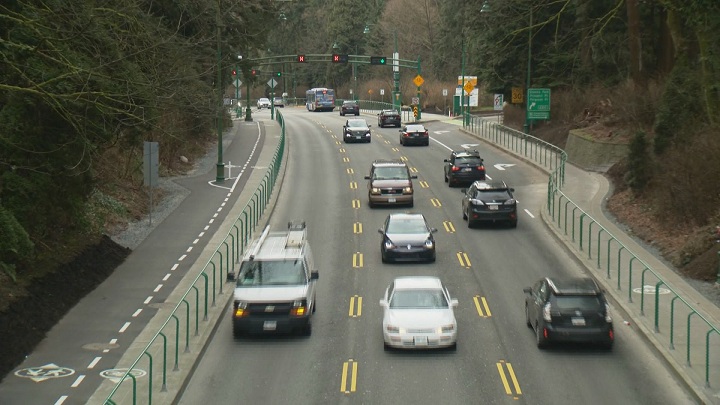 A ceremony was held in Stanley Park on Feb. 26, 2016 to mark the end of the work done to upgrade the bike and pedestrian lanes through the causeway. 