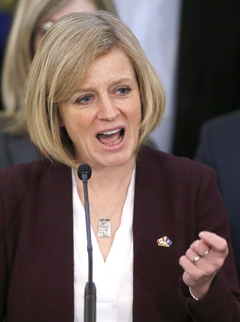 Alberta Premier Rachel Notley is shown in Calgary, Alta., on Friday, Jan. 29, 2016. Notley and Prime Minister Justin Trudeau will meet Wednesday to talk about a broad range of topics. 