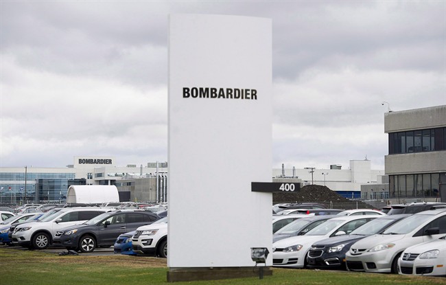 A Bombardier plant is shown in Montreal, Thursday, October 29, 2015. 