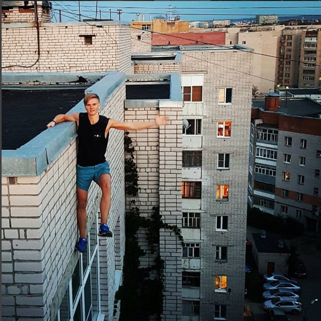 Andrey R. is shown in a handout photo from his Instagram account. The 17-year-old boy in Russia died after falling nine storeys from a rooftop while engaging in the extremely dangerous “rooftopping photography.”
