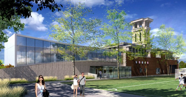 An drawing of the Letourneux firehouse once it becomes a permanent training facility for the Montreal Impact Academy, Thursday, February 25, 2016.