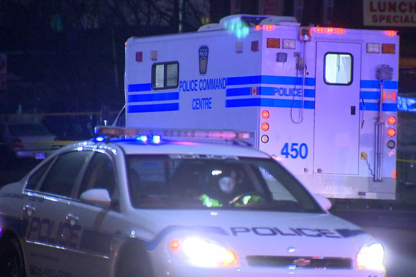 Police were called to a scene outside Habibi Lounge near Airport and Derry Roads around 1:30 a.m.