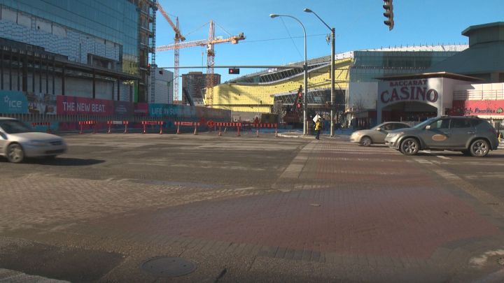 Police are investigating after a man was shot and killed near the Rogers Place construction site in downtown Edmonton on Sunday, Feb. 21, 2016.