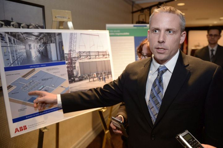 John Soini, president, Energy East pipeline project, is seen at a news conference in Montreal on  Feb. 3, 2016.
