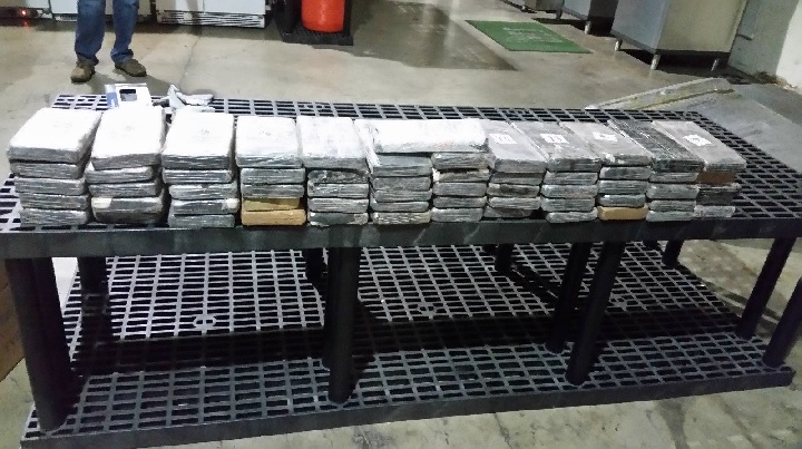 154 pounds of cocaine valued at $2 million seized at Port Everglades in Florida.
