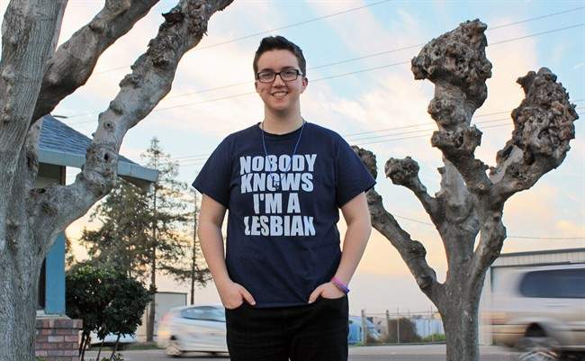 This photo provided by Bethany Woolman shows Taylor Victor in Lathrop, Calif., on Tuesday, Feb. 16, 2016. 