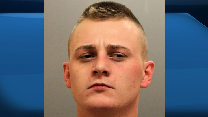 Jesse Micheal Graver, 26, is wanted by police following a stolen vehicle rollover this past weekend near Marshall, Sask.