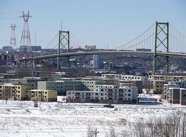 Shannon Park, an abandoned community that housed mainly military families and slated for redevelopment, is seen in Dartmouth, N.S. on Monday, Feb. 15, 2016. 