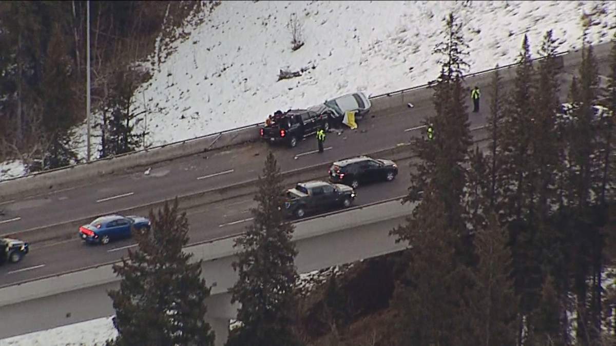 Police investigate a fatal hit and run collision in the area of 37 Street S.W. and 130 Avenue S.W. on Thursday, Feb. 18, 2016.