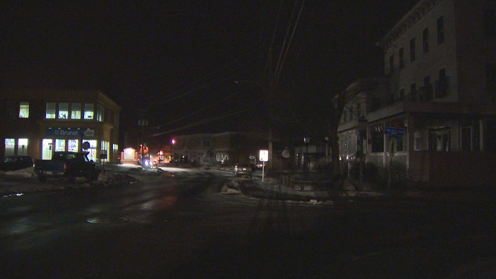 A blacked-out street in Hudson, Quebec
