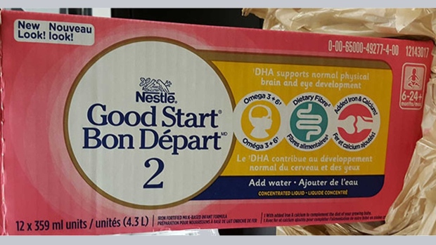 Nestle Good Start 2 Concentrate 359 ml with Omega Infant Formula is pictured in this handout photo from the CFIA website.