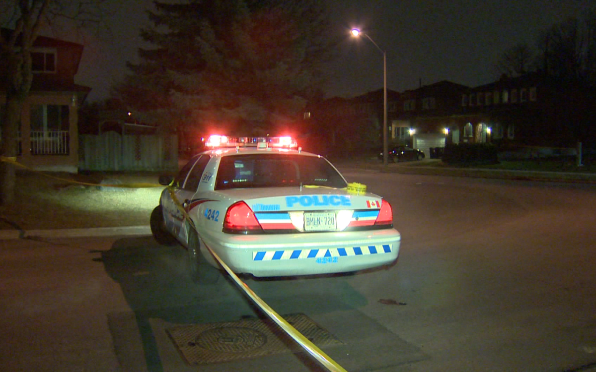 Police investigate a stabbing in Scarborough on Feb. 4, 2016.