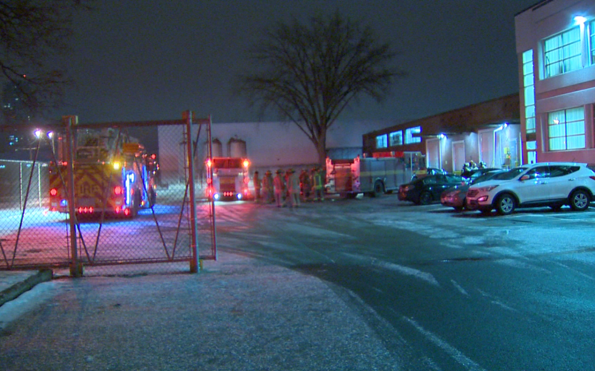 Two people were injured following an explosion at an industrial lab in Toronto on Feb. 10, 2016.
