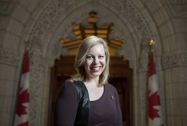 Senator Denise Batters is shown outside the Senate chambers on Parliament Hill in Ottawa, on Thursday, Feb. 18, 2016. A Conservative senator who became a mental health advocate in wake of her husband's death wants the federal government to not include psychological suffering in its upcoming assisted-death legislation. Denise Batters, the widow of former Tory MP Dave Batters, said people suffering from issues including anxiety and depression need support and resources even if they have already given up on themselves.