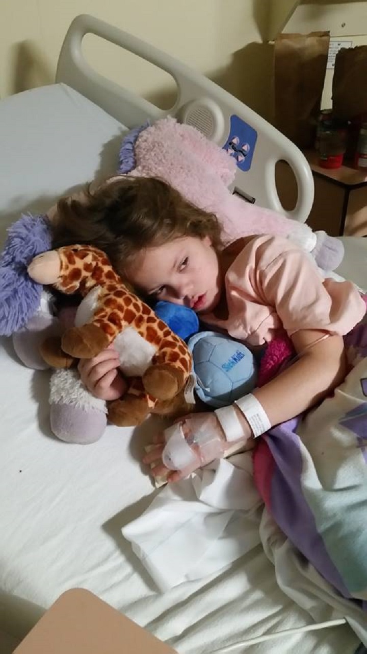Kathryn McKissock is finally able to get some sleep after days of worrying about her daughter.

Two weeks ago, six-year-old Jordan was diagnosed with Kawasaki disease along with a number of other infections.
