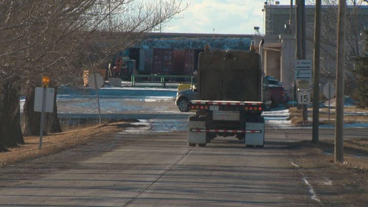 A man was hit by a loader in this east Edmonton industrial area on Feb. 2, 2016.