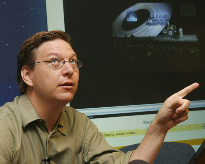 Mike Brown, seen here immediately after Pluto was reclassified as a dwarf  planet. Since then, he has been known as the "Pluto Killer.".