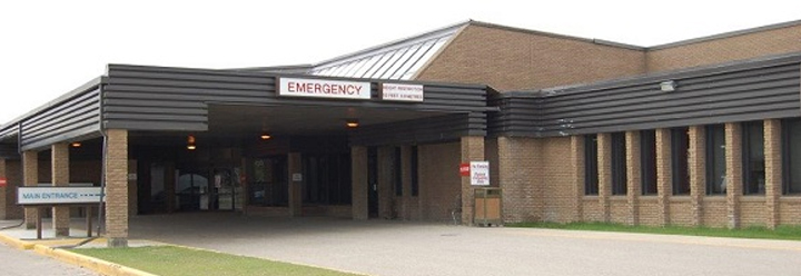 Nipawin's hospital is temporarily closed to the public as RCMP search for the person who called in multiple bomb threats against the building.
