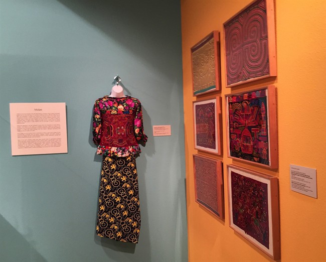 An example of mola, a sewing tradition of the Kona tribe from the San Blas islands of Panama.