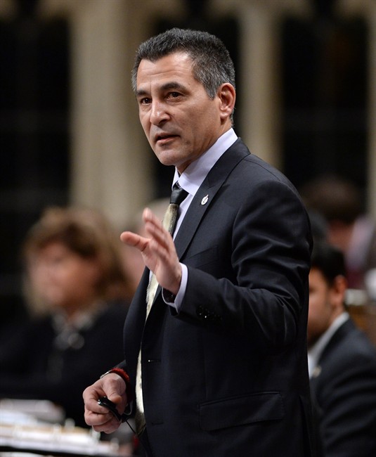 Minister of Fisheries, Oceans and the Canadian Coast Guard Hunter Tootoo responds to a question during question period in the House of Commons on Parliament Hill in Ottawa on Friday, Jan. 29, 2016. Tootoo will become the first cabinet minister to submit to questioning in the Senate as the upper house adapts to Prime Minister Justin Trudeau's plan to create a more independent, less partisan chamber. THE CANADIAN PRESS/Sean Kilpatrick.