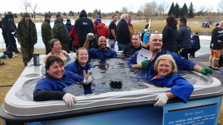 The annual Polar Plunge was held in Lethbridge Saturday, with dozens of brave souls taking an icy dip into frigid waters all for a good cause.