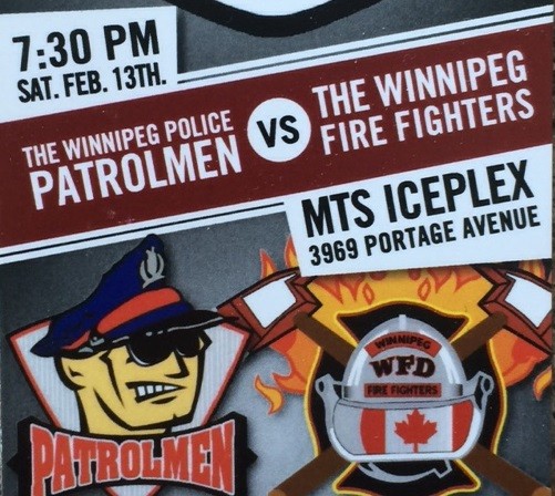 Winnipeg Police and fire fighters will face-off Saturday night for charity.