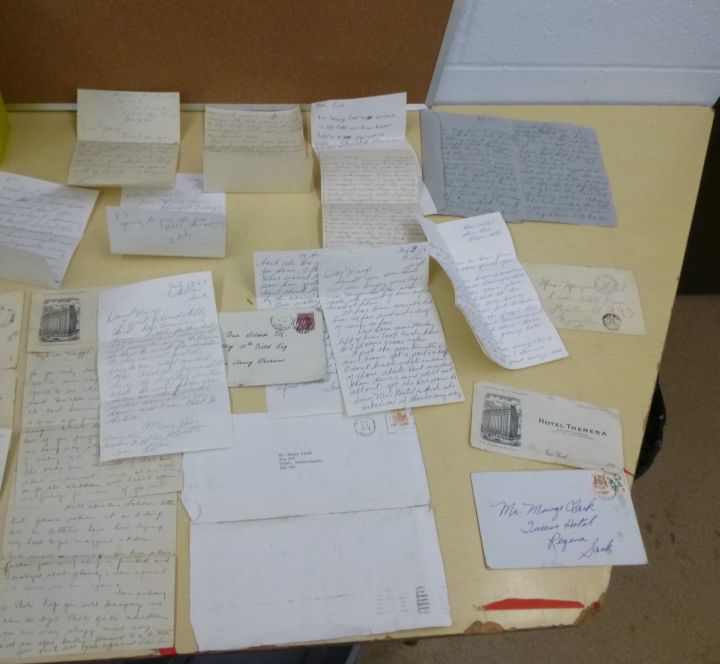Rimbey RCMP are looking for the owners of these letters which date back 1946. The letters were written between a Margaret Clark and a Gen. Mungo Clark.