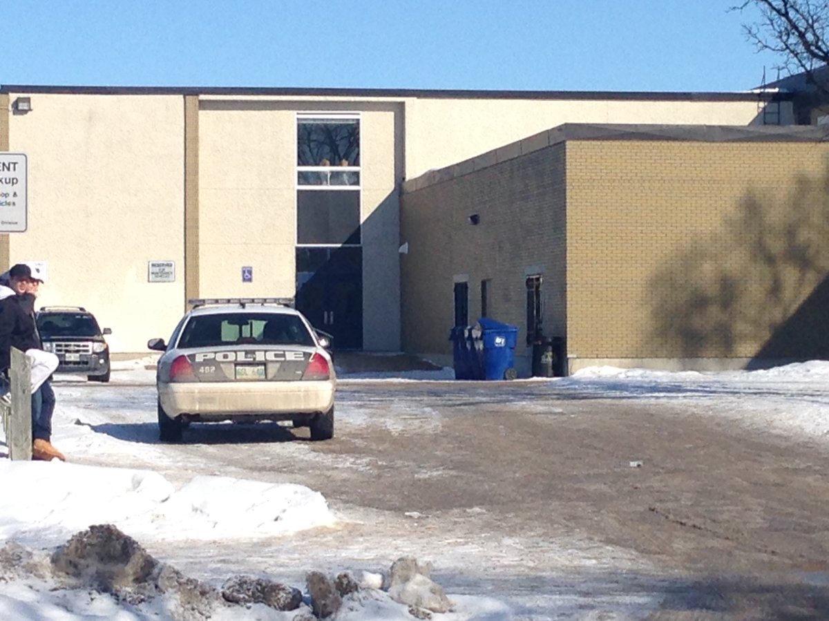 Police on scene at River East Collegiate after reports of a dispute Monday afternoon.