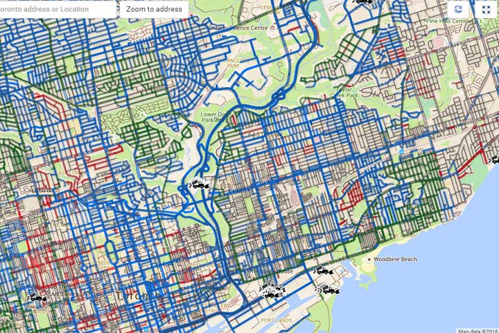 New map lets you track Toronto’s snow-plow fleet, see when they last hit your street - image