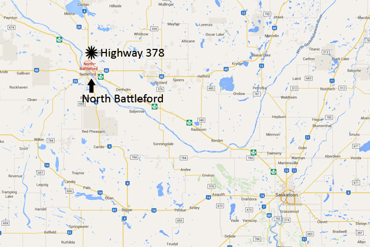 The hand of a 22-year-old snowmobiler was severed in a collision near North Battleford, Sask. on Friday night.