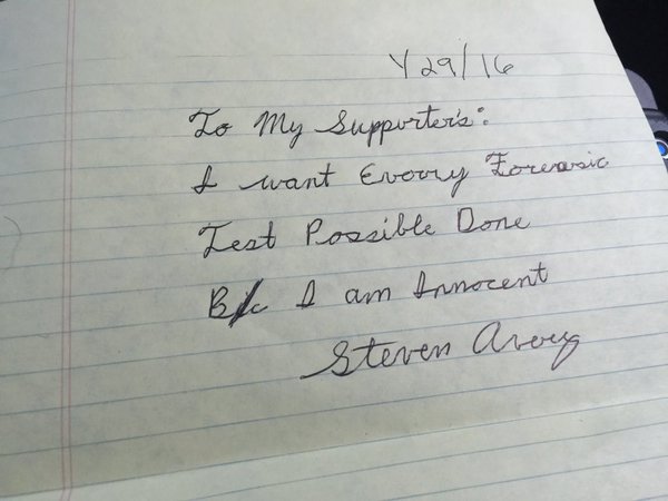 Steven Avery Sent Handwritten Letters To Local News Stations From