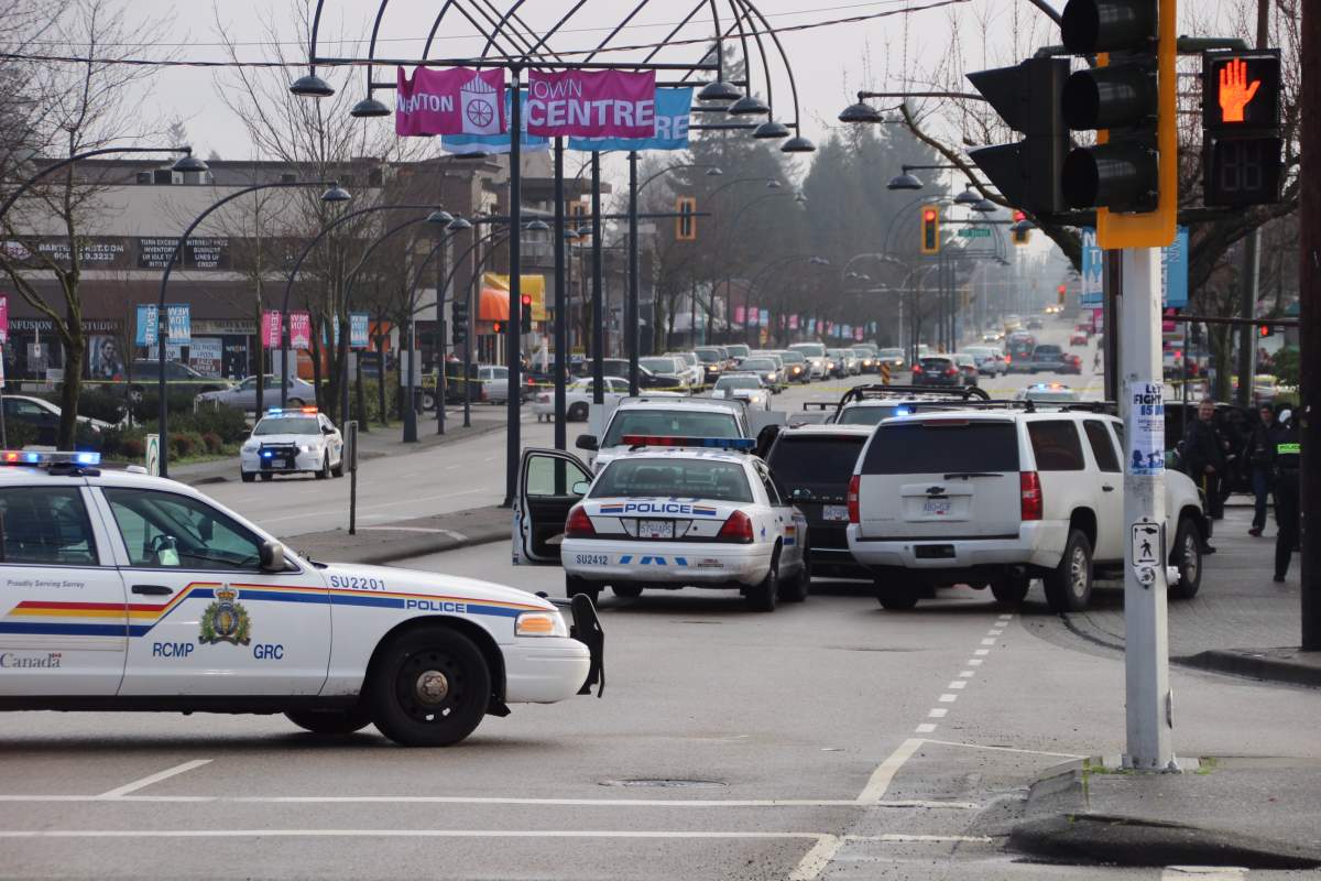 Suspect in custody after RCMP surround Surrey bank for 6 hours - BC ...