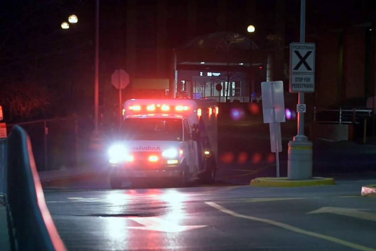 An ambulance transports a patient to hospital in this file photo.