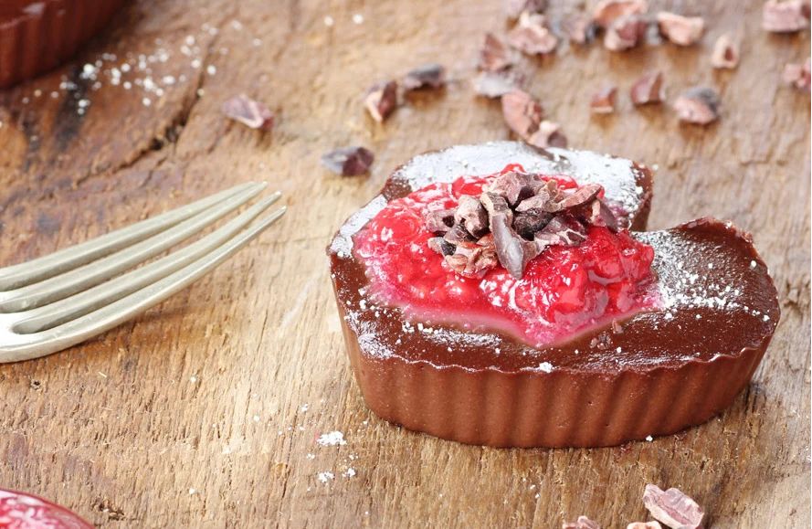 No-Cook Vegan Chocolate Cheesecake Hearts.