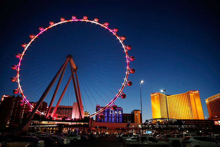 In this April 15, 2015 file photo, the High Roller is seen in Las Vegas.