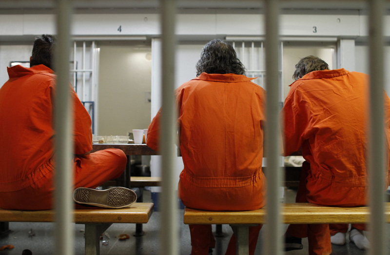 Jail inmates are seen in this file image. 