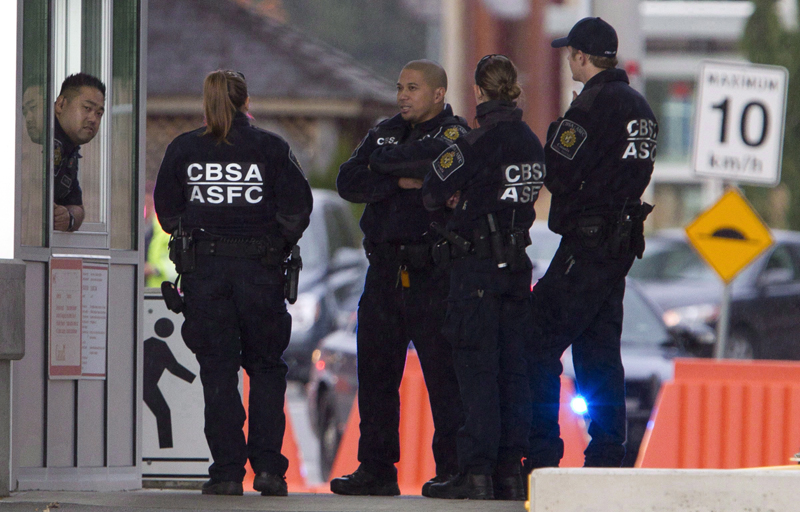Canada Border Services Agency officers are seen in this file image. 