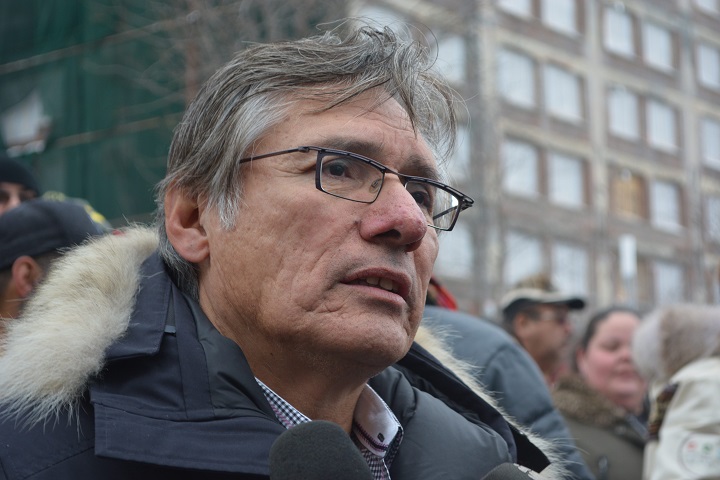 Grand Chief Matthew Coon Come, pictured Dec. 15, 2014, calls the suit the latest chapter
in the Cree Nation's struggle to ensure that its pre-existing rights.