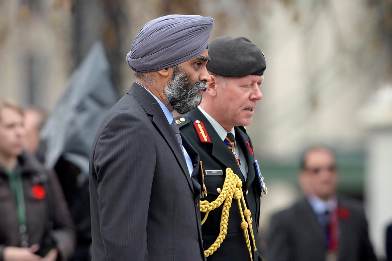 Defence Minister Harjit Sajjan, left, and Chief of Defence Staff Gen. Jonathan Vance both appeared before a House of Commons committee on Tuesday morning.