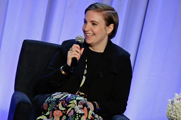 Lena Dunham, pictured Feb. 2, 2016, was taken to an undisclosed hospital Saturday morning.