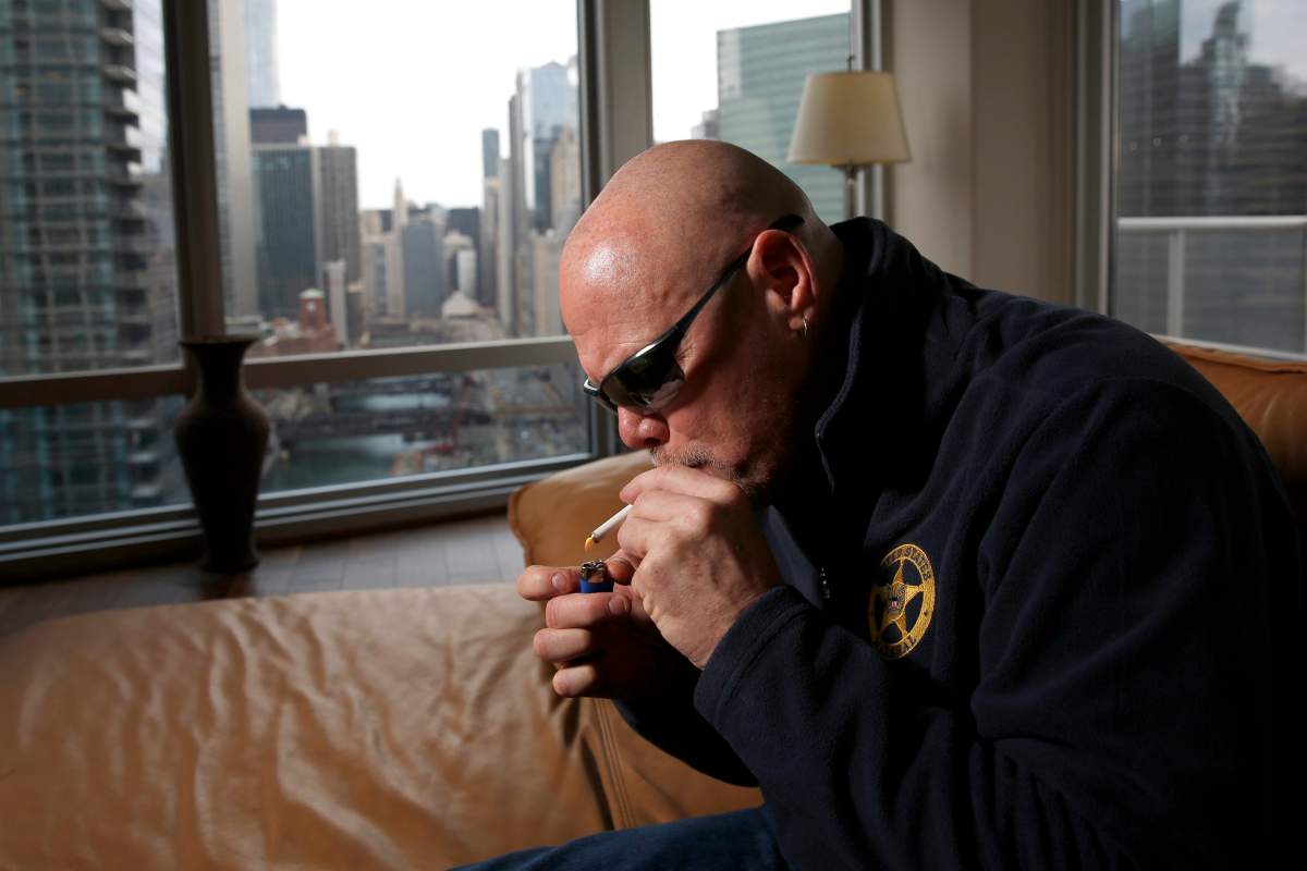 Former Chicago Bears quarterback Jim McMahons smokes medical marijuana in Chicago. McMahon calls himself "old school," including his use of marijuana both during and after his career. Yet McMahons stab at self-medicating could turn out to be ahead of its time. 