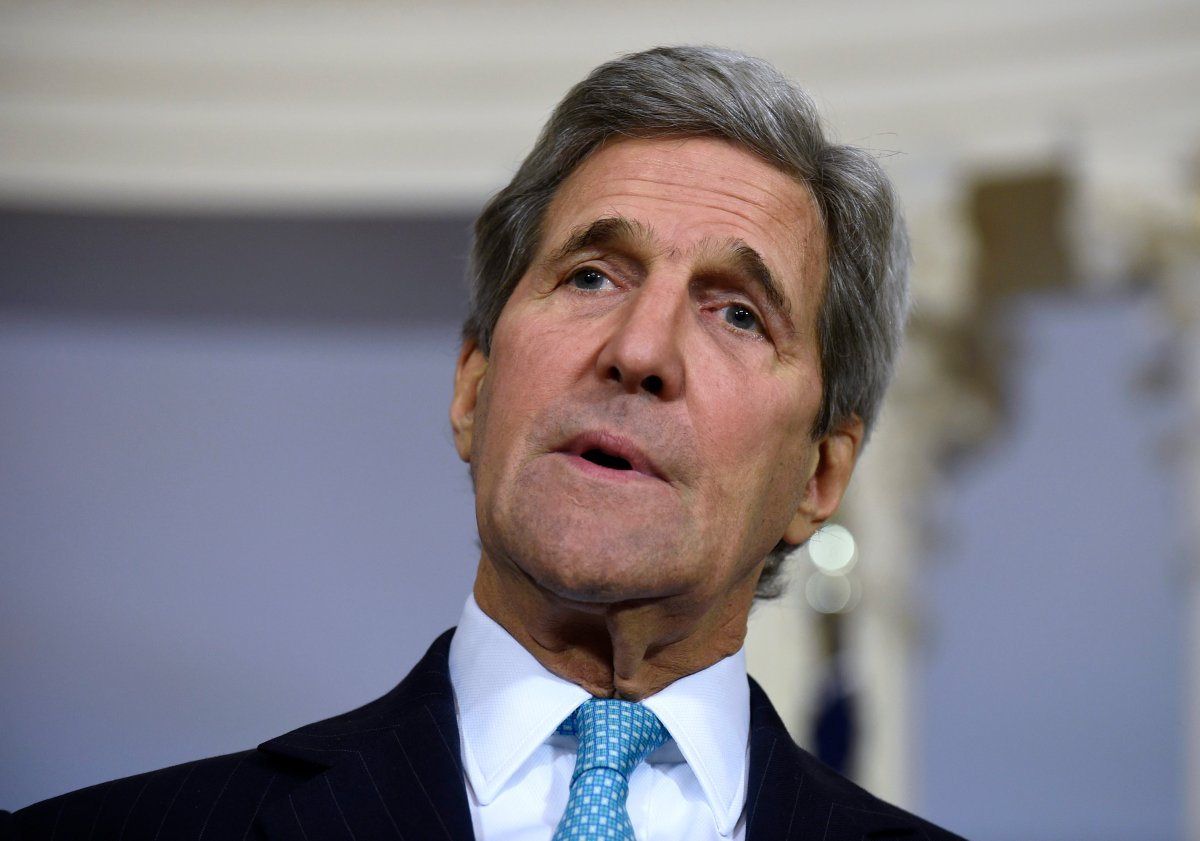 In this March 9, 2016, file photo, Secretary of State John Kerry speaks to reporters at the State Department in Washington.  U.S. officials say Kerry has determined that the Islamic State group is committing genocide against Christians and other minorities in Iraq and Syria.  