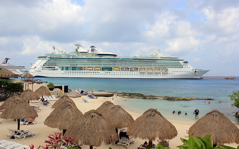 The cruise ship Brilliance of the Seas is docked in the waters of Cozumel, Mexico, Saturday, March 19, 2016. According to a U.S Coast Guard news release, "18 reported Cuban migrants were picked up by the Royal Caribbean's Brilliance of the Seas cruise ship west of Marco Island, Florida. 
