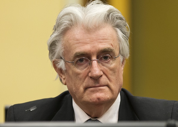 Bosnian Serb wartime leader Radovan Karadzic appears in the courtroom for his appeal judgement at the International Criminal Tribunal for Former Yugoslavia (ICTY) in The Hague, The Netherlands, on July 11 2013. 